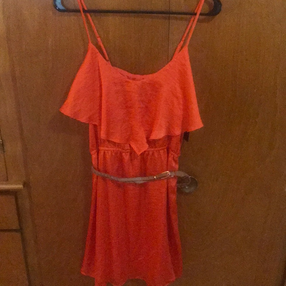 Orange mini dress